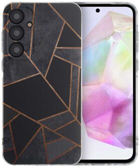 Imoshion Design hoesje voor de Samsung Galaxy A35 - Black Graphic Zwart