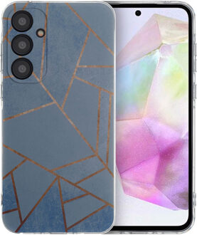 Imoshion Design hoesje voor de Samsung Galaxy A35 - Blue Graphic Blauw