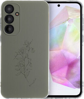Imoshion Design hoesje voor de Samsung Galaxy A35 - Floral Green Groen