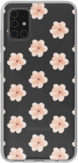 Imoshion Design hoesje voor de Samsung Galaxy A51 - Floral Peach Transparant - 6.5