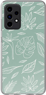Imoshion Design hoesje voor de Samsung Galaxy A52(s) (5G/4G) - Leaves Line-Art Groen