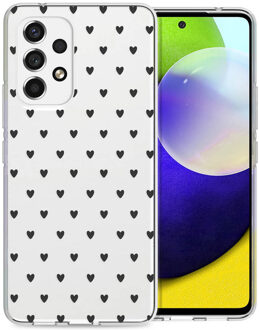 Imoshion Design hoesje voor de Samsung Galaxy A53 - Hearts All Over Black Transparant