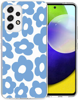 Imoshion Design hoesje voor de Samsung Galaxy A53 - Retro Blue Flowers Blauw
