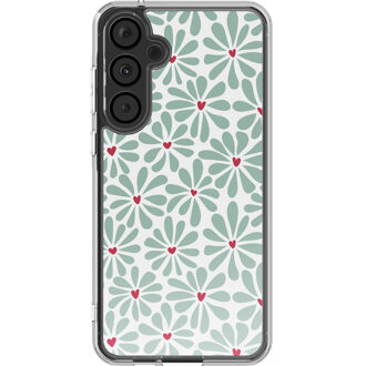 Imoshion Design hoesje voor de Samsung Galaxy A55 - Bloom Love Sage Green Meerkleurig