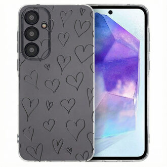 Imoshion Design hoesje voor de Samsung Galaxy A55 - Hearts Transparant