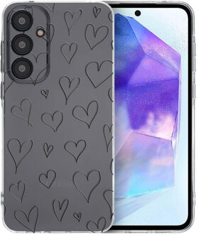 Imoshion Design hoesje voor de Samsung Galaxy A55 - Hearts Transparant