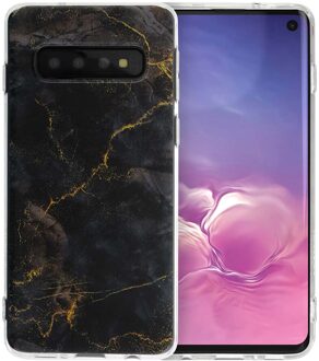 Imoshion Design hoesje voor de Samsung Galaxy S10 - Black Marble Meerkleurig