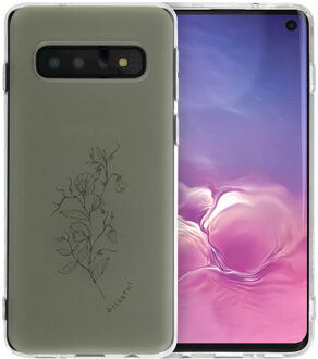 Imoshion Design hoesje voor de Samsung Galaxy S10 - Floral Green Meerkleurig