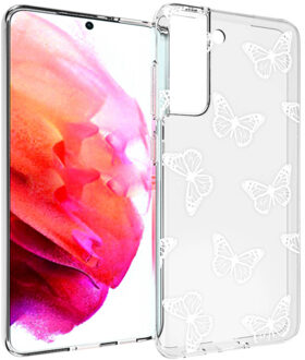 Imoshion Design hoesje voor de Samsung Galaxy S21 FE - Butterfly Transparant