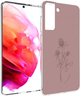 Imoshion Design hoesje voor de Samsung Galaxy S21 FE - Floral Pink Roze