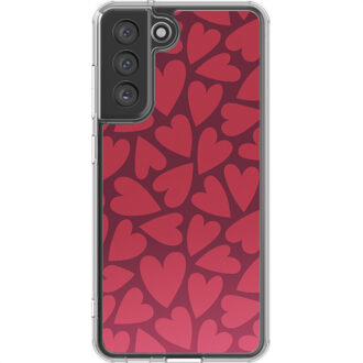 Imoshion Design hoesje voor de Samsung Galaxy S21 FE - Hearty Coral Dust Meerkleurig