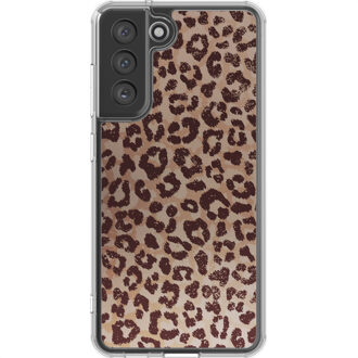 Imoshion Design hoesje voor de Samsung Galaxy S21 FE - Leopard Mood Bruin