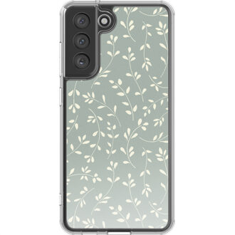 Imoshion Design hoesje voor de Samsung Galaxy S21 FE - Smoke Green Flowers Groen