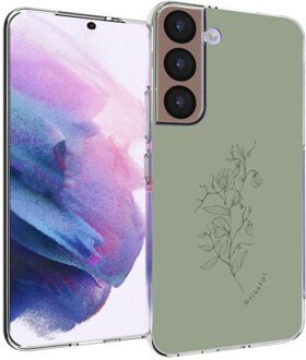 Imoshion Design hoesje voor de Samsung Galaxy S22 - Floral Green Groen
