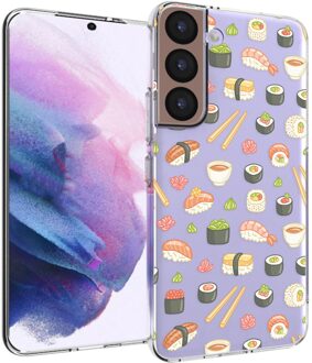 Imoshion Design hoesje voor de Samsung Galaxy S22 - Sushi - Multicolor Transparant