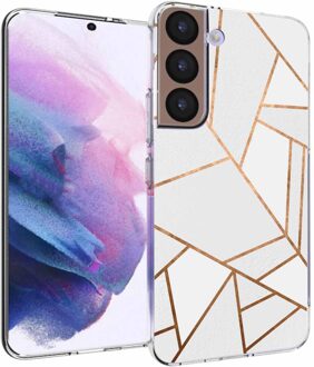 Imoshion Design hoesje voor de Samsung Galaxy S22 - White Graphic Meerkleurig