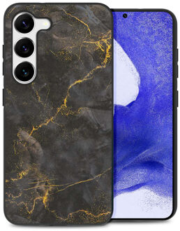 Imoshion Design hoesje voor de Samsung Galaxy S23 Plus - Black Marble Meerkleurig