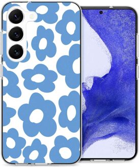 Imoshion Design hoesje voor de Samsung Galaxy S23 Plus - Retro Blue Flowers Blauw