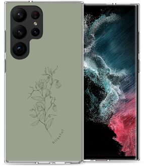 Imoshion Design hoesje voor de Samsung Galaxy S23 Ultra - Floral Green Groen