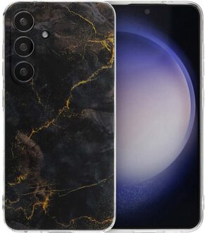 Imoshion Design hoesje voor de Samsung Galaxy S24 - Black Marble Meerkleurig