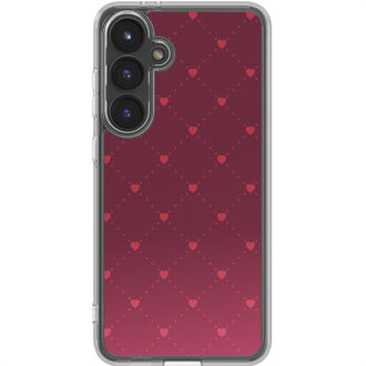 Imoshion Design hoesje voor de Samsung Galaxy S24 FE - Crush Check Coral Dust Rood