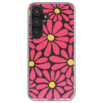 Imoshion Design hoesje voor de Samsung Galaxy S24 FE - Dusty Rose Flowers Connect Transparant