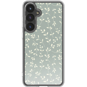 Imoshion Design hoesje voor de Samsung Galaxy S24 FE - Smoke Green Flowers Groen