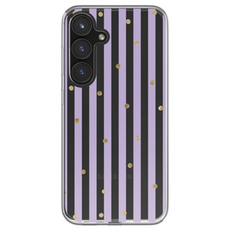 Imoshion Design hoesje voor de Samsung Galaxy S24 FE - Sparkle Lines Lavender Meerkleurig