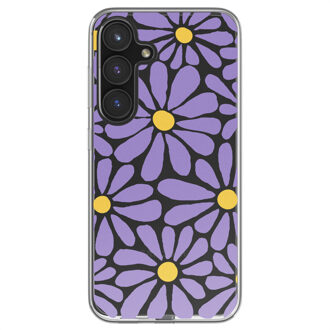 Imoshion Design hoesje voor de Samsung Galaxy S24 FE - Tropical Violet Flowers Connect Meerkleurig