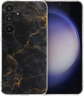 Imoshion Design hoesje voor de Samsung Galaxy S24 Plus - Black Marble Meerkleurig
