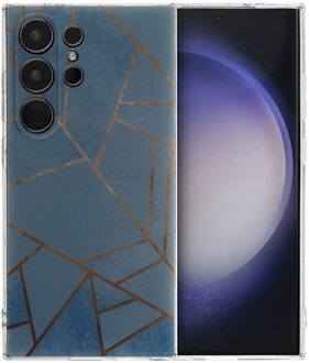 Imoshion Design hoesje voor de Samsung Galaxy S24 Ultra - Blue Graphic Meerkleurig