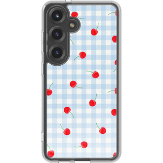 Imoshion Design hoesje voor de Samsung Galaxy S25 - Cherry Check Meerkleurig
