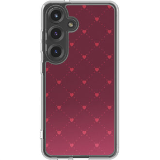 Imoshion Design hoesje voor de Samsung Galaxy S25 - Crush Check Coral Dust Rood