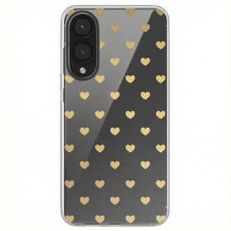 Imoshion Design hoesje voor de Samsung Galaxy S25 Edge - Golden Hearts Transparant