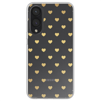 Imoshion Design hoesje voor de Samsung Galaxy S25 Edge - Golden Hearts Transparant