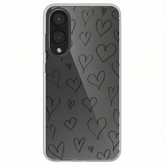 Imoshion Design hoesje voor de Samsung Galaxy S25 Edge - Hearts Transparant