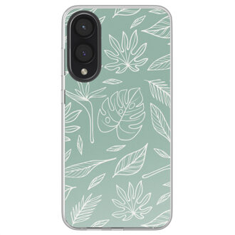 Imoshion Design hoesje voor de Samsung Galaxy S25 Edge - Leaves Line-Art Groen