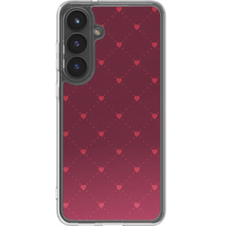 Imoshion Design hoesje voor de Samsung Galaxy S25 FE - Crush Check Coral Dust Rood