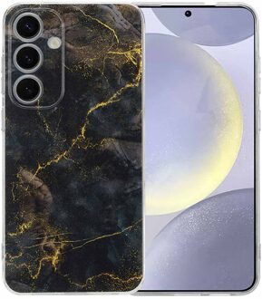 Imoshion Design hoesje voor de Samsung Galaxy S25 Plus - Black Marble Meerkleurig