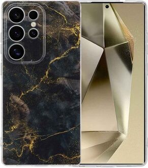 Imoshion Design hoesje voor de Samsung Galaxy S25 Ultra - Black Marble Meerkleurig