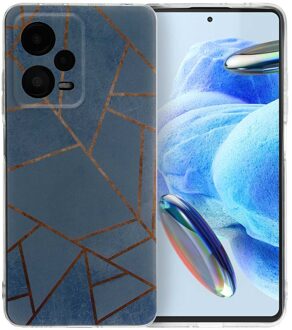 Imoshion Design hoesje voor de Xiaomi Redmi Note 12 Pro (5G) - Blue Graphic Meerkleurig