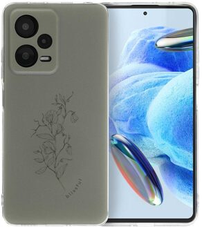 Imoshion Design hoesje voor de Xiaomi Redmi Note 12 Pro (5G) - Floral Green Meerkleurig