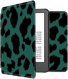 Imoshion Design Slim Hard Case Bookcase voor de Amazon Kindle (2024) / Amazon Kindle (2022) 11th gen - Green Leopard Groen - 6