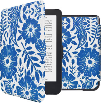 Imoshion Design Slim Hard Case Bookcase voor de Kobo Clara 2E / Tolino Shine 4 - Flower Tile Meerkleurig - 6