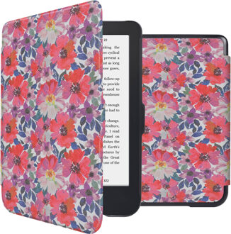 Imoshion Design Slim Hard Case Bookcase voor de Kobo Clara 2E / Tolino Shine 4 - Flower Watercolor Meerkleurig - 6