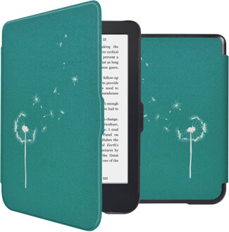 Imoshion Design Slim Hard Case Bookcase voor de Kobo Clara 2E / Tolino Shine 4 - Green Dandelion Meerkleurig - 6