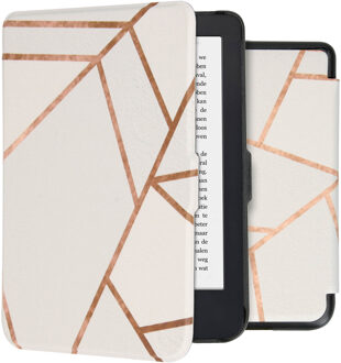 Imoshion Design Slim Hard Case Bookcase voor de Kobo Clara 2E / Tolino Shine 4 - White Graphic Wit - 6
