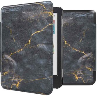 Imoshion Design Slim Hard Case Bookcase voor de Kobo Clara Colour / BW - Black Marble Meerkleurig - 6