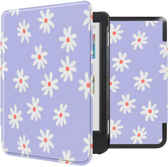 Imoshion Design Slim Hard Case Bookcase voor de Kobo Clara Colour / BW - Flowers Distance Meerkleurig - 6
