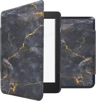 Imoshion Design Slim Hard Case Bookcase voor de Kobo Nia - Black Marble Zwart - 6